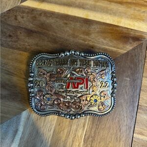 Brazos Valley API Team Roping Belt Buckle 2022 Rodeo Championship